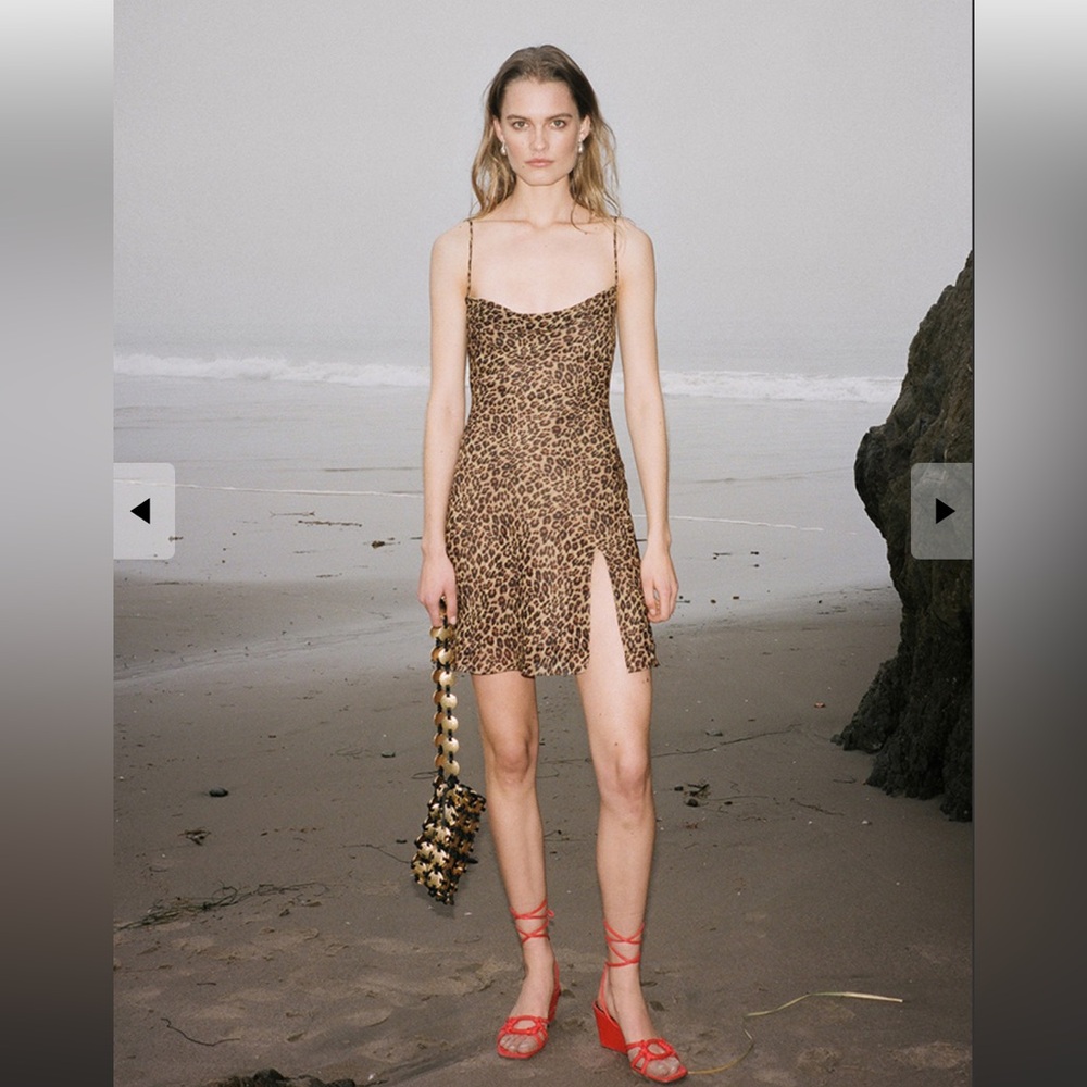 STAUD leopard print mini dress - size XS